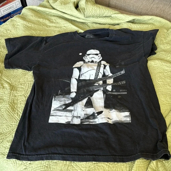 Star Wars Imperial Stormtrooper with Guitar black Tee Shirt size large - Picture 2 of 9